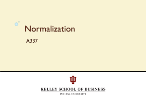 Data Normalization and Denormalization