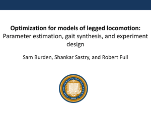 Optimization for models of legged locomotion