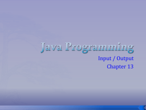 Chapter 13 (File Input/Output