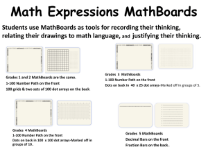 Math Expressions Number Path White Boards