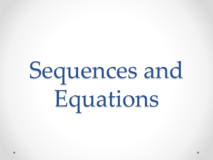 SequencesEquations