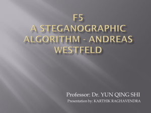 F5 a Steganographic algorithm