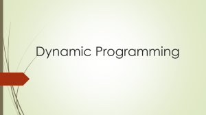 Dynamic Programming PowerPoint (PPT