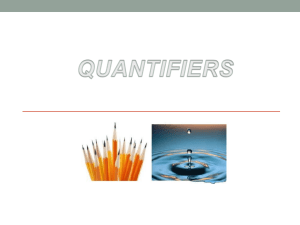 use of some quantifiers