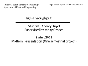 Mid Semester Presentation - High Speed Digital Systems Lab