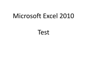 Microsoft Excel Test I - Labor On Demand, Inc.