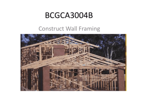 BCGCA3004B - Wall Framing