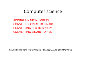binary hex conversion ppt