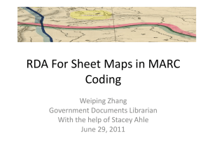 Sheet Maps Cataloging in RDA