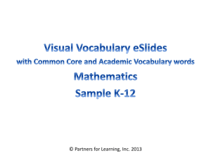 Visual Vocabulary eSlides – Mathematics Sample