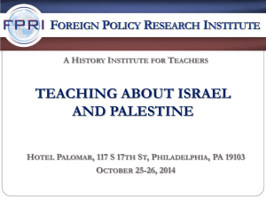 Palestinians - Foreign Policy Research Institute