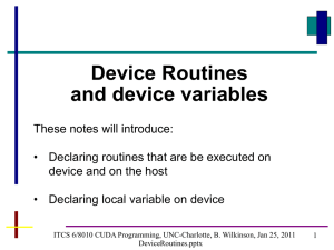 Device routines - Personal Web Pages
