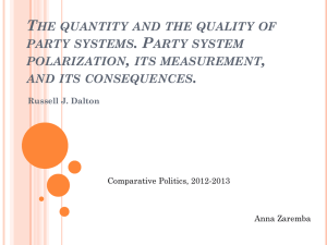 The quantity and the quality of party systems. Party system