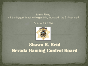 Nevada Gaming Control Board Mark A. Lipparelli, Chairman