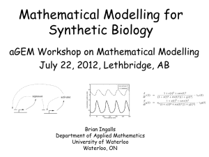 Model-based Design in Synthetic Biology - Mathematics