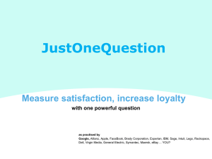 Powerpoint - Measure your company`s Loyalty Number FREE