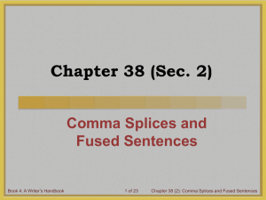 comma splice vs fused sentence
