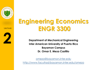 ENGR 3300 Engineering Economics Inter