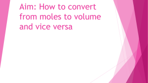 mole to volume