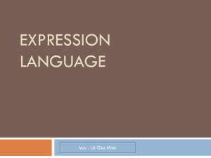 Expression Language - nvidia