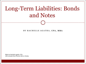 Bonds Payable - Rachelle Agatha, CPA