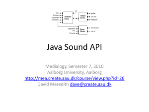 Java Sound API - David Meredith`s Web Site