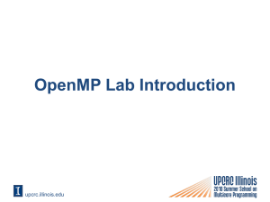 OpenMP Lab Introduction