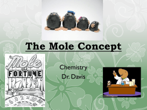 The Mole Concept - Fall River Public Schools