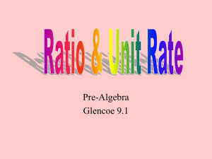 Ratio & Unit Rate