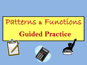 Patterns and Functions Guided Practice