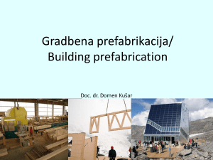 Gradbena prefabrikacija/ Building prefabrication