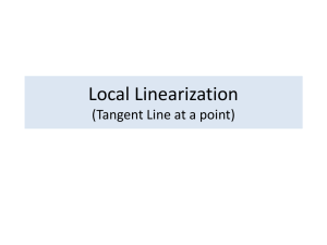 Local Linearization (Tangent Line)
