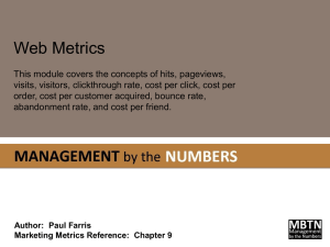 Web Metrics - Management By The Numbers