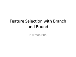 Feature Selection with Branch and Bound