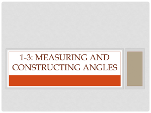 1-3: Measuring and constructing angles