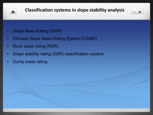 Classification systems in slope stability analysis