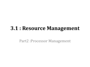 3.1 Resource Management