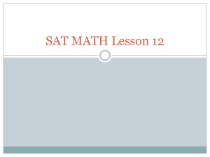 SAT Lesson 12