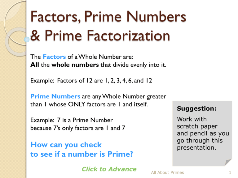 Prime Factorization