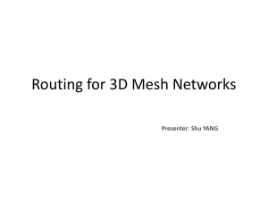 Routing for 3D Mesh Networks