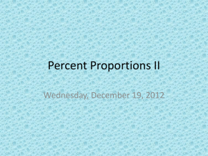 Percent Proportions II