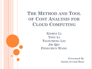 The Method and Tool of Cost Analysis for cloud