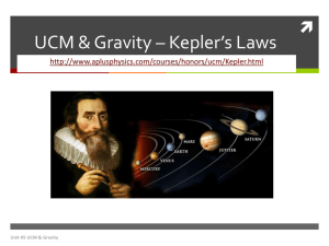 Kepler`s Laws PP - Plain Local Schools