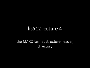 the MARC leader and directory