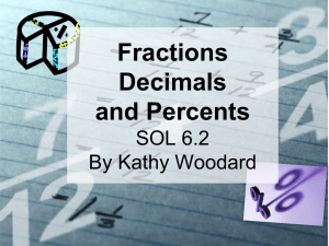 Fractions, Decimals, and Percents (ppt)