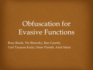 Obfuscation for Evasive Functions