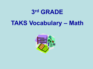 3rd Grade Math TAKS Voc