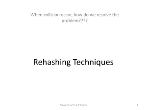 Rehashing Techniques