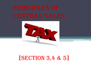 Principles of Central Sales Tax