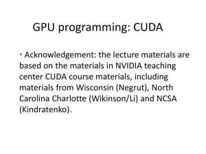 CUDA programming - FSU Computer Science